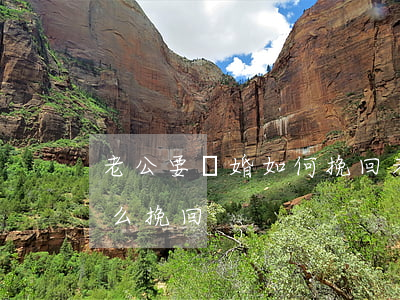 老公要離婚如何挽回老公(跟老公離婚了后怎么挽回)