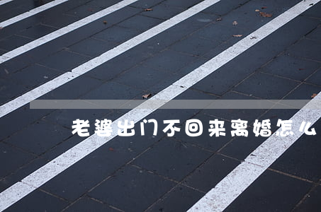 老婆出门不回来离婚怎么办