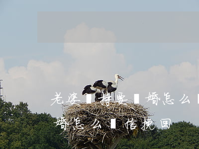 老婆堅持要離婚怎么寫信挽回(老婆堅持要離婚怎么寫信挽回)