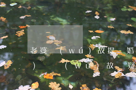 老婆無(wú)故提離婚懷疑外遇(無(wú)緣無(wú)故懷疑老婆出軌)