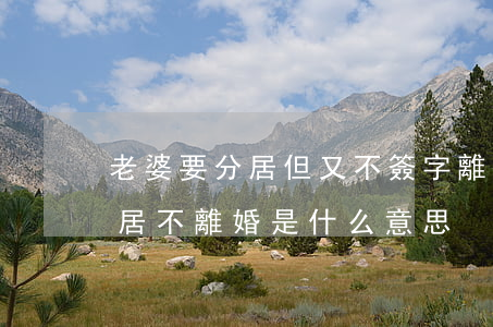 老婆要分居但又不簽字離婚什么意思(老公分居不離婚是什么意思)