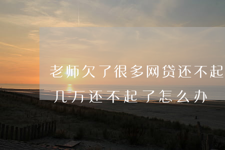 老师欠了很多网贷还不起怎么办(网贷欠了好几万还不起了怎么办)