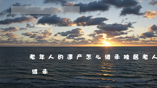 老年人的遗产怎么继承(独居老人的遗产怎么继承)