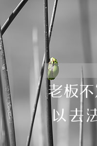 老板不发工资可以去法院吗(老板不发工资可以去法院吗)