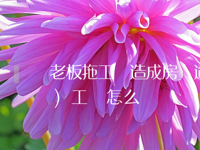 老板拖工資造成房貸逾期(老板逾期發(fā)工資怎么辦)