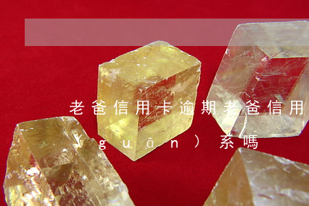 老爸信用卡逾期(老爸信用卡逾期跟兒子有關(guān)系嗎)