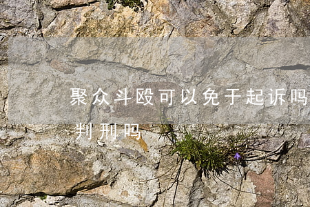 聚众斗殴可以免于起诉吗(聚众斗殴一定会被判刑吗)
