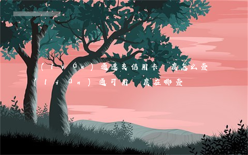 聯(lián)通透支信用卡額度怎么查(聯(lián)通可用額度在哪查)