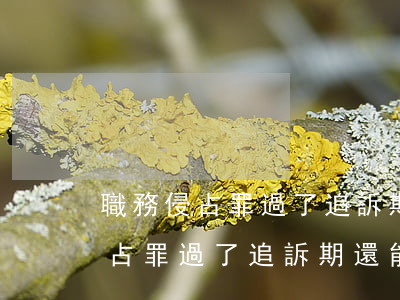 職務侵占罪過了追訴期還能討回錢嗎?(職務侵占罪過了追訴期還能討回錢嗎?)