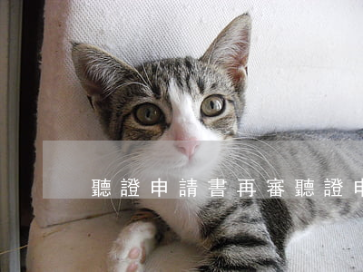 聽證申請書(再審聽證申請書)