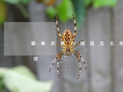 肇事者無力償還怎么辦 肇事無力償還如何處理