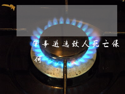 肇事逃逸致人死亡保險(xiǎn)公司如何賠償