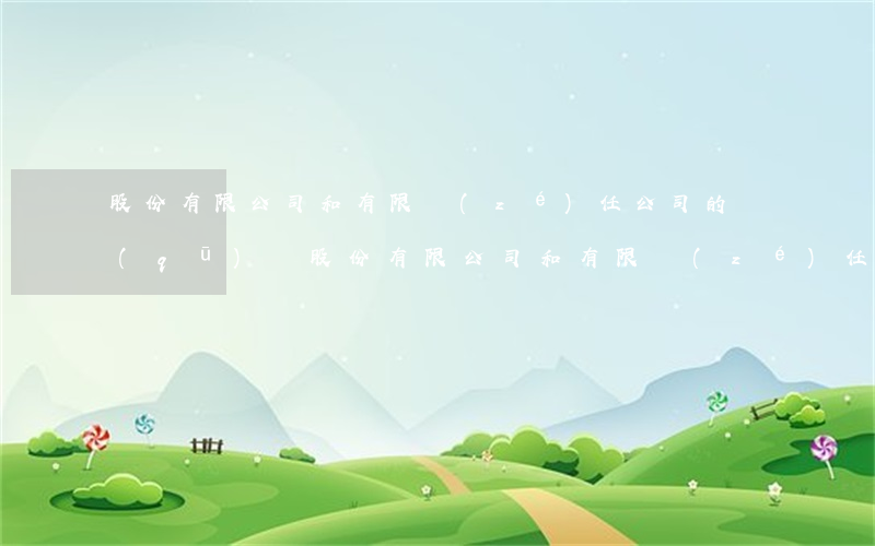 股份有限公司和有限責(zé)任公司的區(qū)別(股份有限公司和有限責(zé)任公司的區(qū)別在哪里)