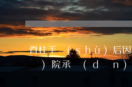 脊柱手術(shù)后，因肺栓塞死亡，醫(yī)院承擔(dān)責(zé)任