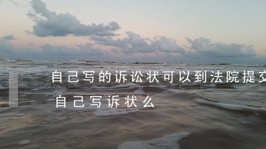 自己写的诉讼状可以到法院提交吗(诉讼可以自己写诉状么)