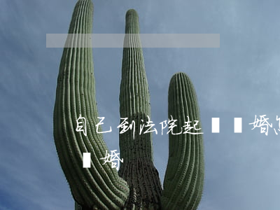 自己到法院起訴離婚怎么做(在法院怎么起訴離婚)