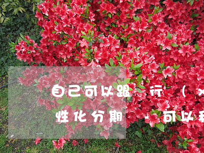 自己可以跟銀行協(xié)商個(gè)性化分期嗎-可以和銀行協(xié)商個(gè)性化還款嗎