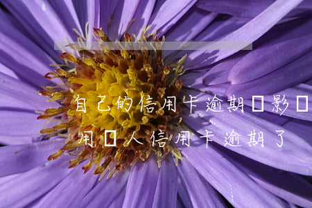 自己的信用卡逾期會影響親人的銀行貸款嗎（用親人信用卡逾期了）