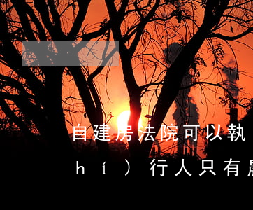 自建房法院可以執(zhí)行嗎(被執(zhí)行人只有農(nóng)村自建房可以執(zhí)行嗎)