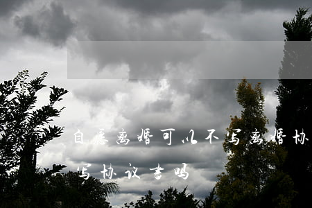 自愿离婚可以不写离婚协议书吗(自愿离婚要写协议书吗)