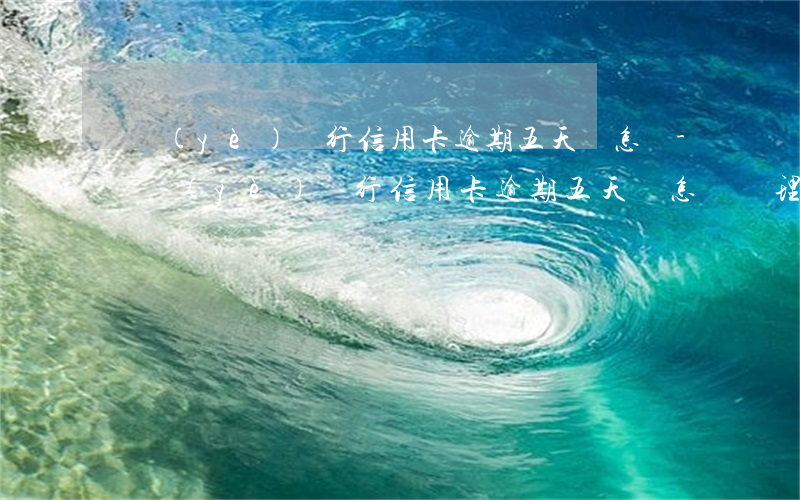 興業(yè)銀行信用卡逾期五天會怎樣-興業(yè)銀行信用卡逾期五天會怎樣處理