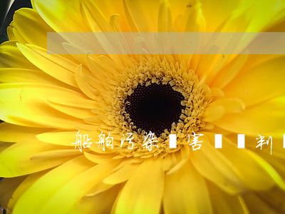 船舶污染損害賠償判決書