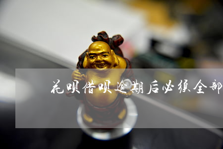 花呗借呗逾期后必须全部还完吗-