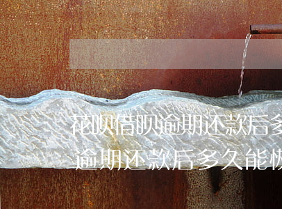 花呗借呗逾期还款后多久能恢复-花呗借呗逾期还款后多久能恢复使用