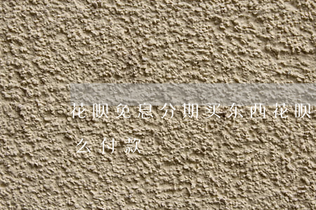 花呗免息分期买东西 花呗免息分期买东西怎么付款