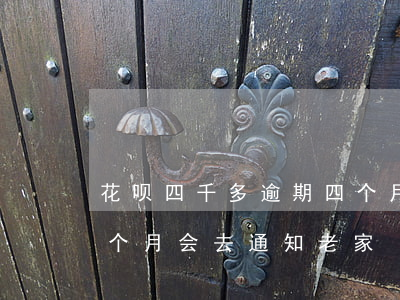 花呗四千多逾期四个月(花呗欠四千逾期了四个月,会去通知老家)