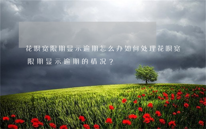 花呗宽限期显示逾期怎么办，如何处理花呗宽限期显示逾期的情况？