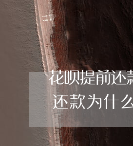 花呗提前还款为什么还显示还款-花呗提前还款为什么还显示还款金额