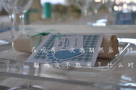 花呗有一次逾期然后暂时无法使用-花呗逾期两次不能用了什么时候恢复可以用