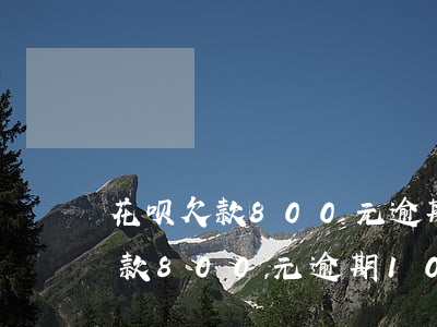 花呗欠款800元逾期10天还款-花呗欠款800元逾期10天还款会怎样