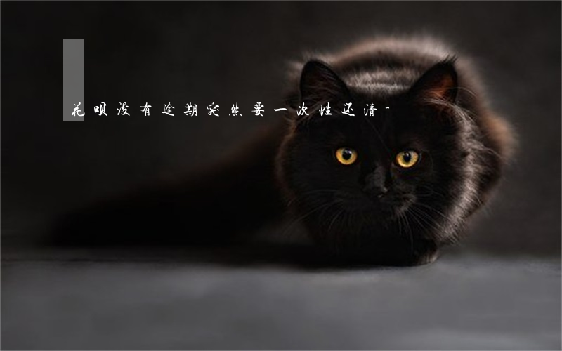 花呗没有逾期突然要一次性还清-