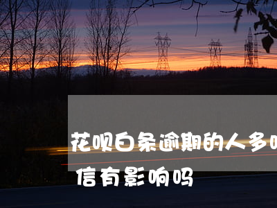 花呗白条逾期的人多吗(花呗白条按时还对征信有影响吗)