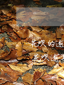 花呗的逾期利息怎么计算(支付宝蚂蚁借呗和花呗逾期利息怎么算)