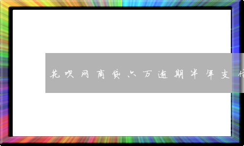 花呗网商贷六万逾期半年(支付宝网商贷逾期过,已还清,但花呗无法用)