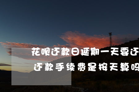 花呗还款日延期一天要还全额吗-花呗延期还款手续费是按天算吗