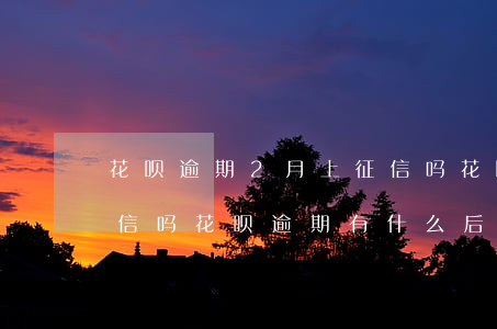花呗逾期2月上征信吗(花呗逾期两个月上征信吗?花呗逾期有什么后果)