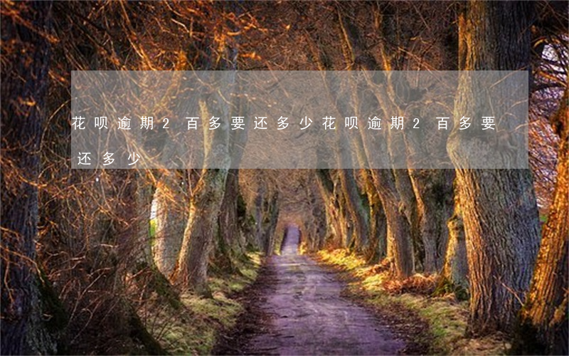 花呗逾期2百多要还多少(花呗逾期2百多要还多少)