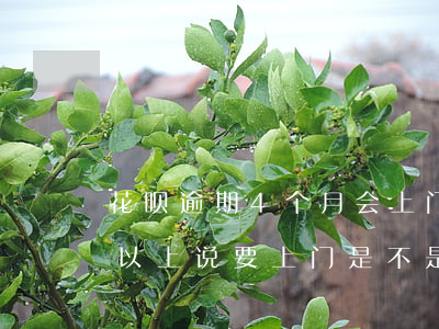 花呗逾期4个月会上门吗(花呗逾期10个月以上说要上门是不是真的)