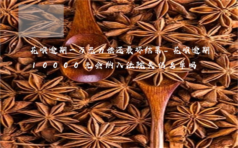 花呗逾期一万无力偿还最坏结果-花呗逾期10000元会纳入法院失信名单吗