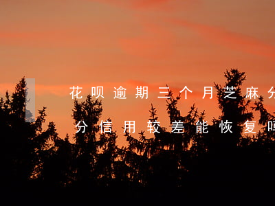 花呗逾期三个月芝麻分(因为花呗逾期过芝麻分信用较差能恢复吗)