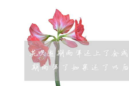花呗逾期两年还上了会成黑名单吗-花呗逾期两年了,如果还了,以后还能用吗