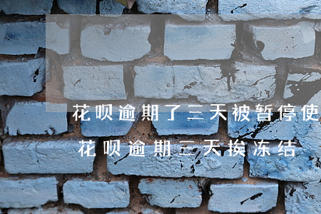 花呗逾期了三天被暂停使用要多久才能恢复（花呗逾期三天挨冻结）