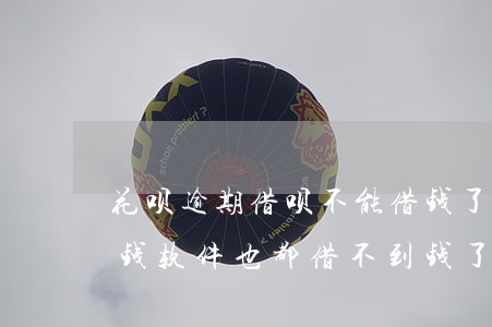 花呗逾期借呗不能借钱了(花呗逾期其他的借钱软件也都借不到钱了吗)