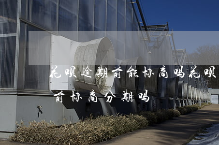 花呗逾期前能协商吗(花呗即将逾期是需要提前协商分期吗)