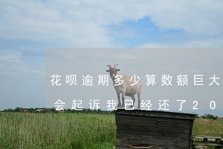 花呗逾期多少算数额巨大(花呗逾期多少金额会起诉,我已经还了2000多)