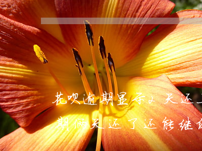 花呗逾期显示2天还上款还能用不-花呗逾期俩天还了还能继续用吗还有额度吗
